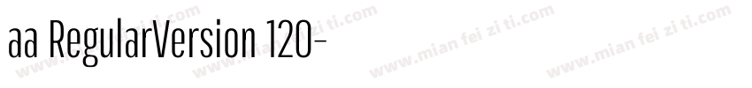 aa RegularVersion 120字体转换